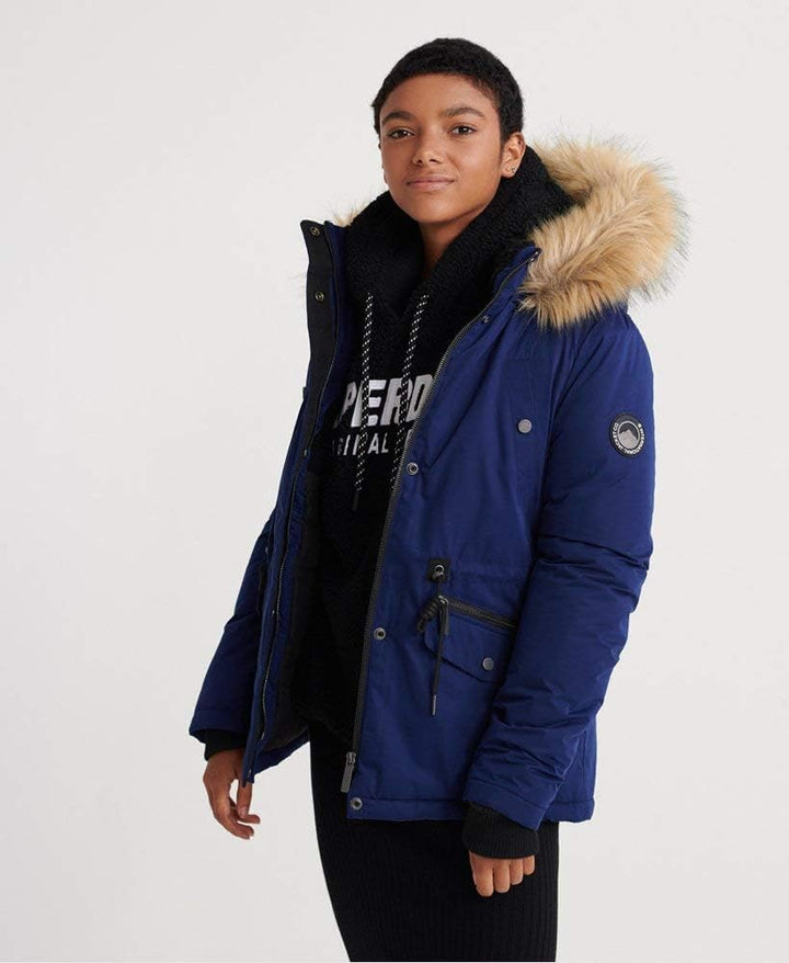 Superdry Damen Alpine Mikrofaserjacke 36 königlich marineblau, 36 königlich marineblau