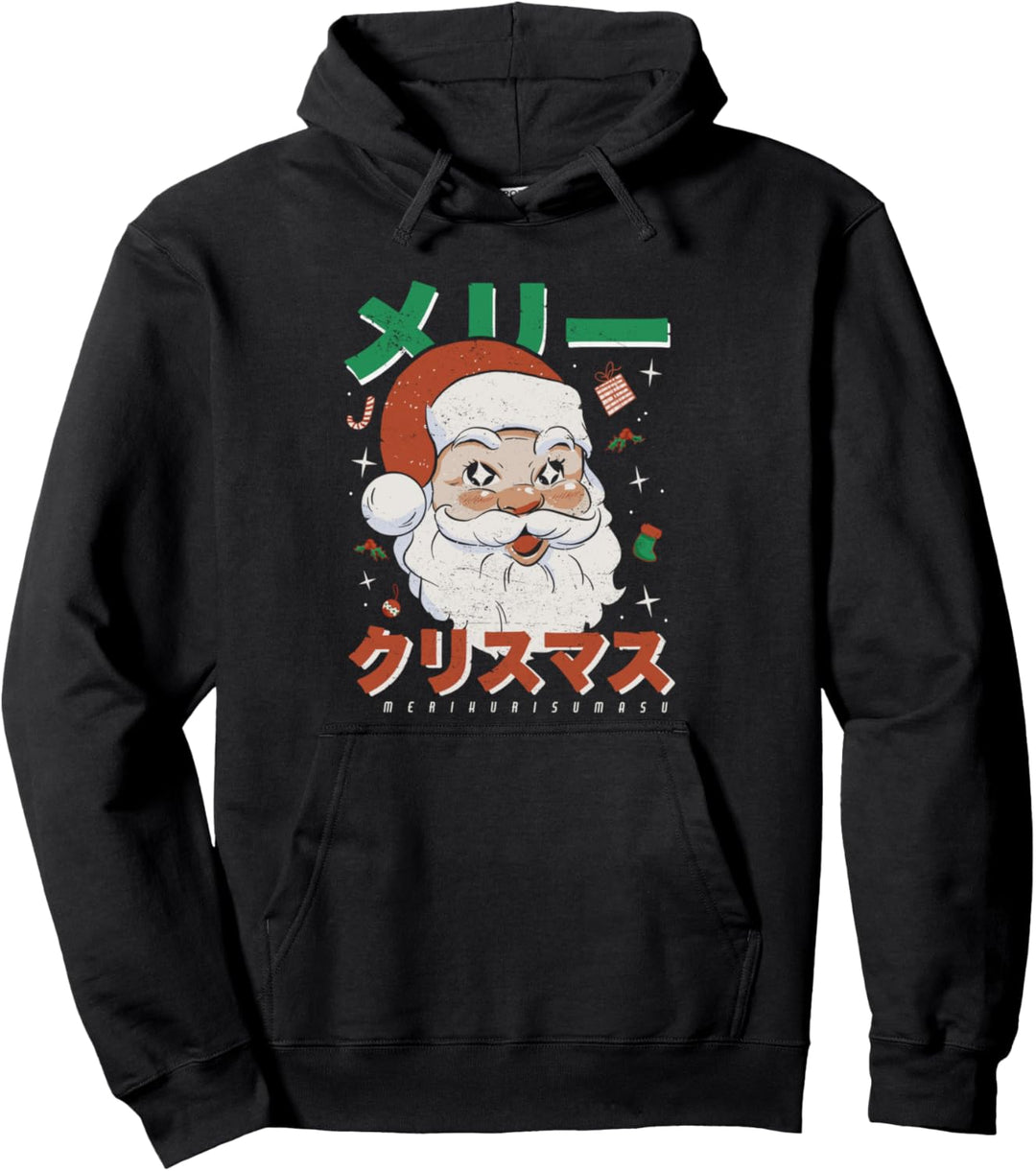 Japanische Kawaii Santa Claus Weihnachtsmann Frohe Weihnacht Pullover Hoodie