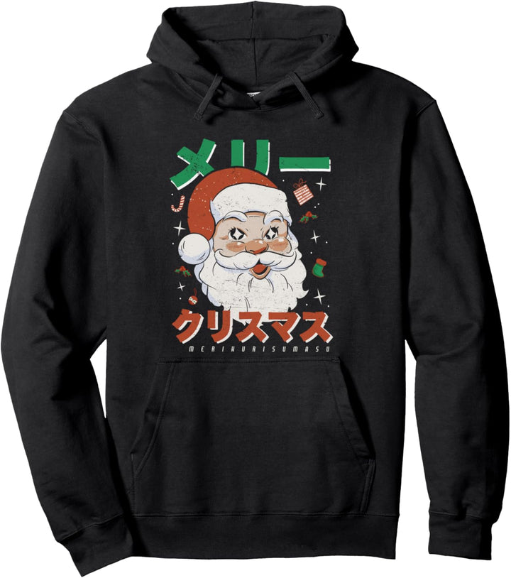 Japanische Kawaii Santa Claus Weihnachtsmann Frohe Weihnacht Pullover Hoodie
