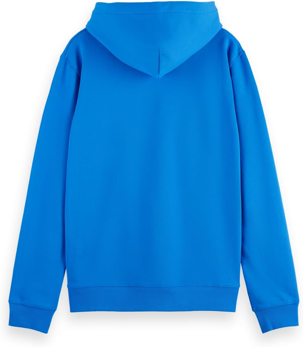 Scotch &amp; Soda Herren Essential Badge Logo Hooded Sweatshirt Hooded Sweatshirt M League Blue, M Leagu