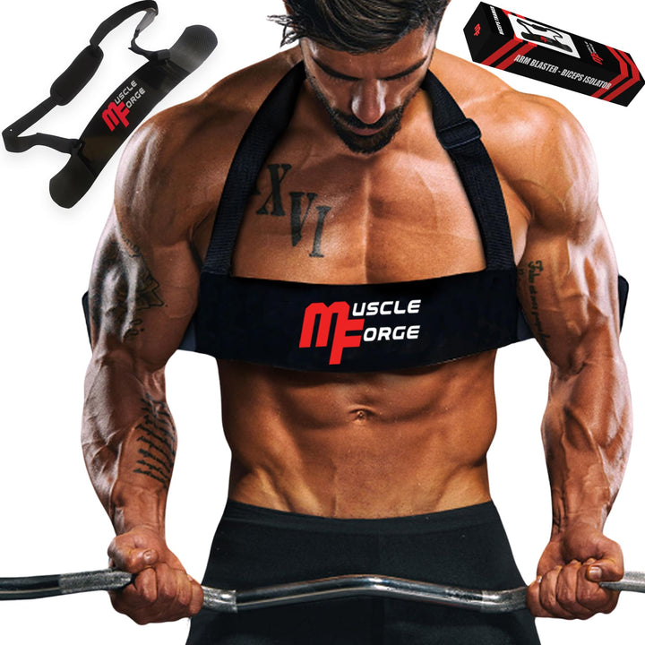 MuscleForge® Bizeps-Trainer Arm Blaster, Bizeps Isolator für eine optimale Isolierung der Bizeps und