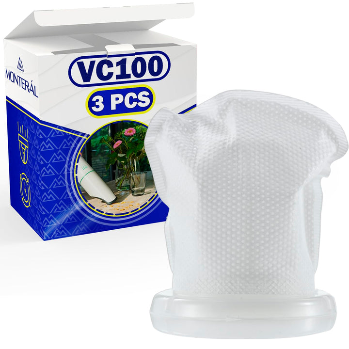 3 Stück Staubsauger Filter Wiederverwendbarer für Vorwerk Kobold Modell VC100 - MONTERAL