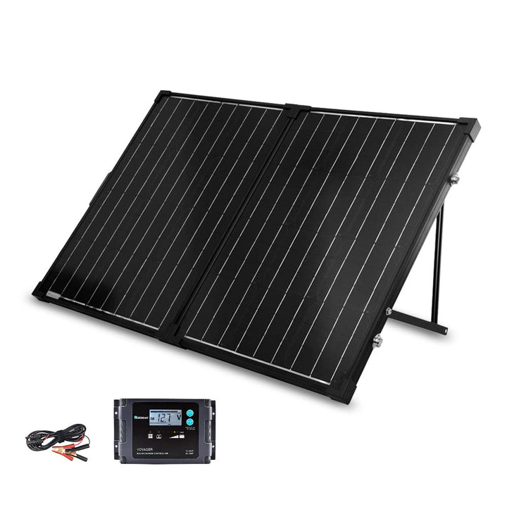 Renogy 100W 12V Mono Solarkoffer Wasserdicht 20A Solarregler LCD für Wohnmobil Camper Boot 100W Pane