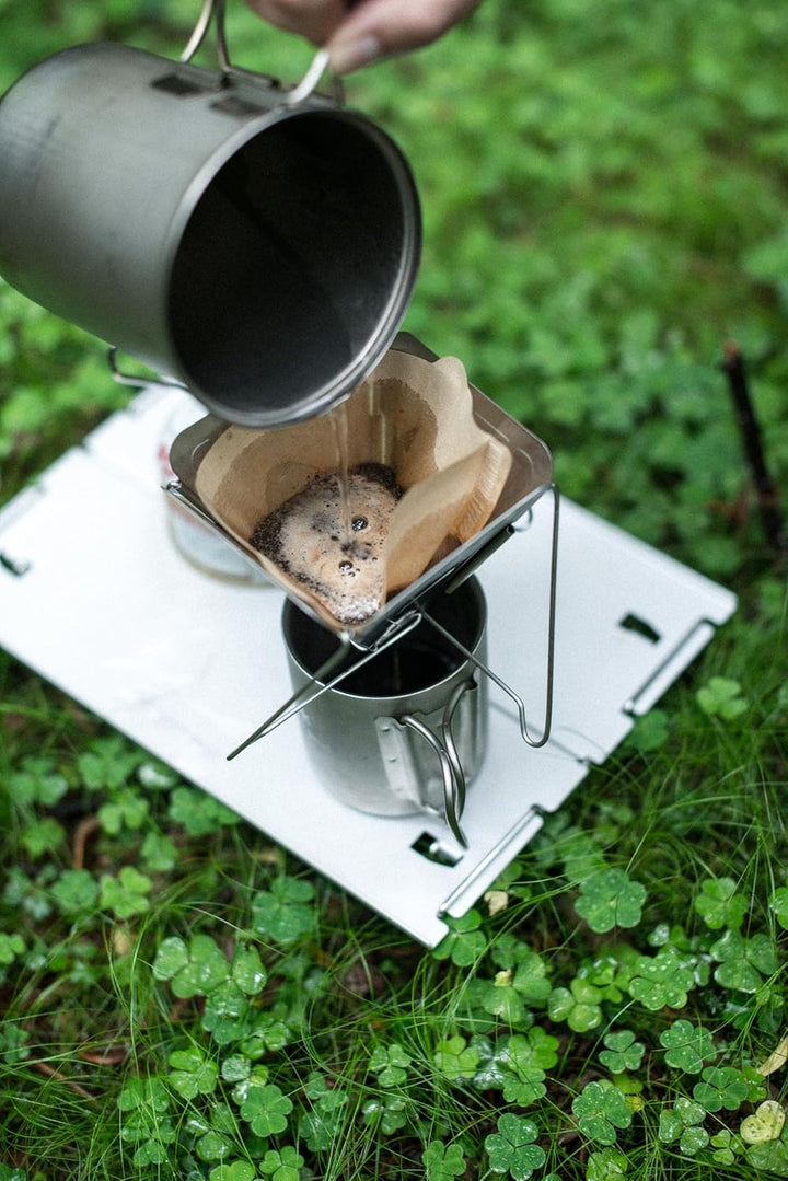 Snow Peak Collapsible Coffee Drip Cooking System Silber 4" W: 4" H: 3.75, Silber 4" W: 4" H: 3.75