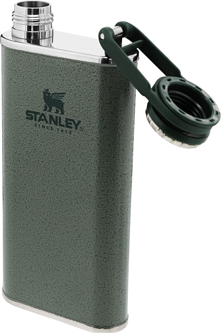 Stanley Classic Wide Mouth Flask 236 ml mit Never-Lose Kappe - Edelstahl Flachmann mit Weiter Öffnun