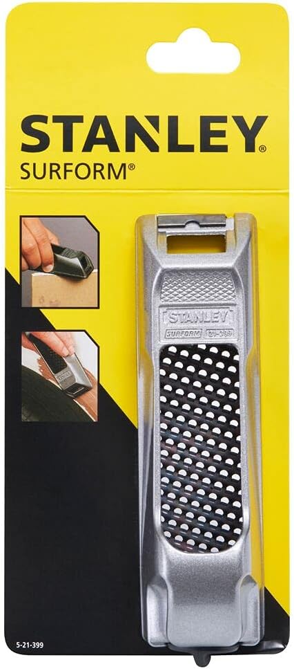 Stanley Surform Blockhobel (mit Metallkorpus, umstellbares Blatt, Blattlänge 140 mm, Gesamtlänge 155