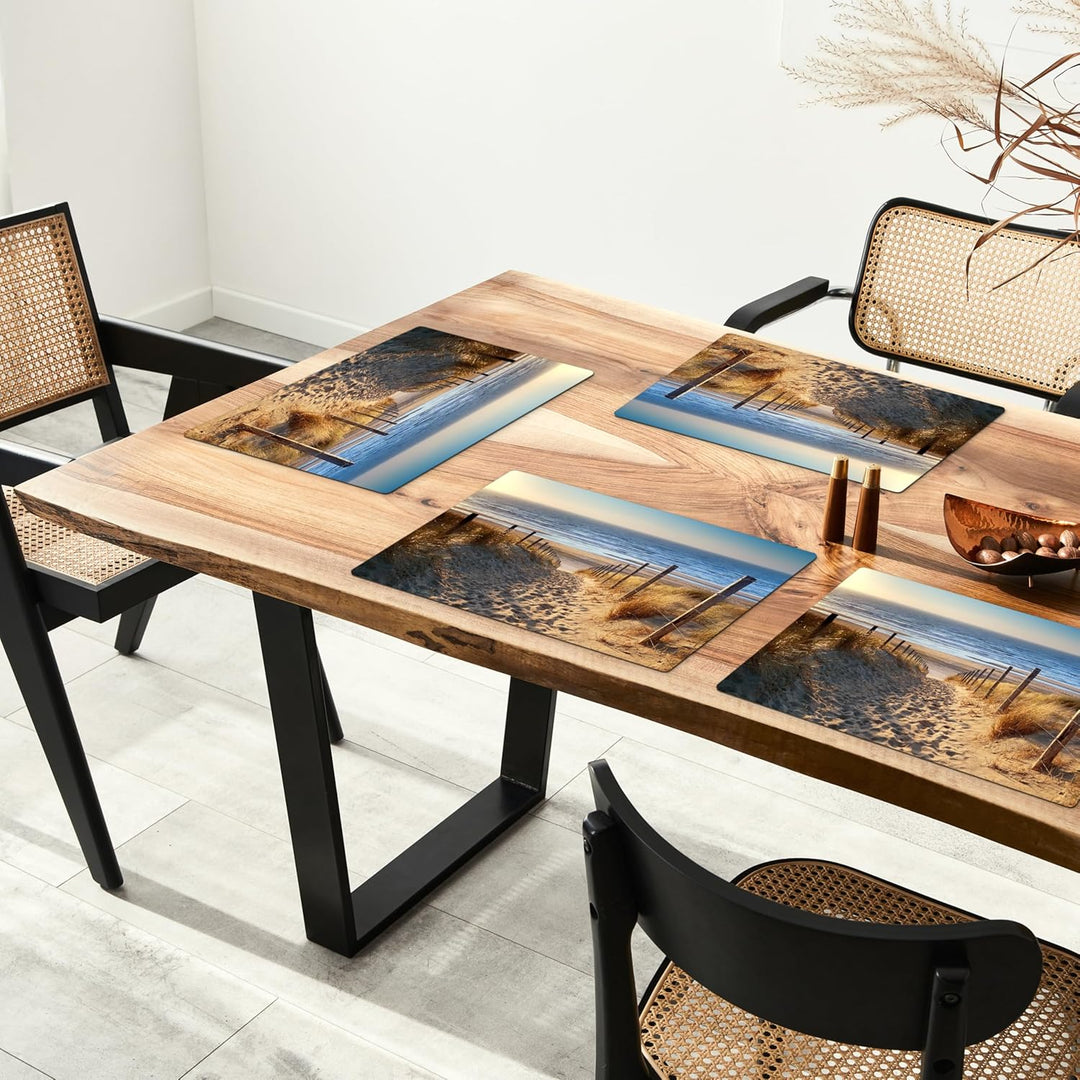 KitchenYeah© Platzsets Abwaschbar 6-Teilig 45x30 cm Tischsets Platzdeckchen Platzset Unterlage Tisch