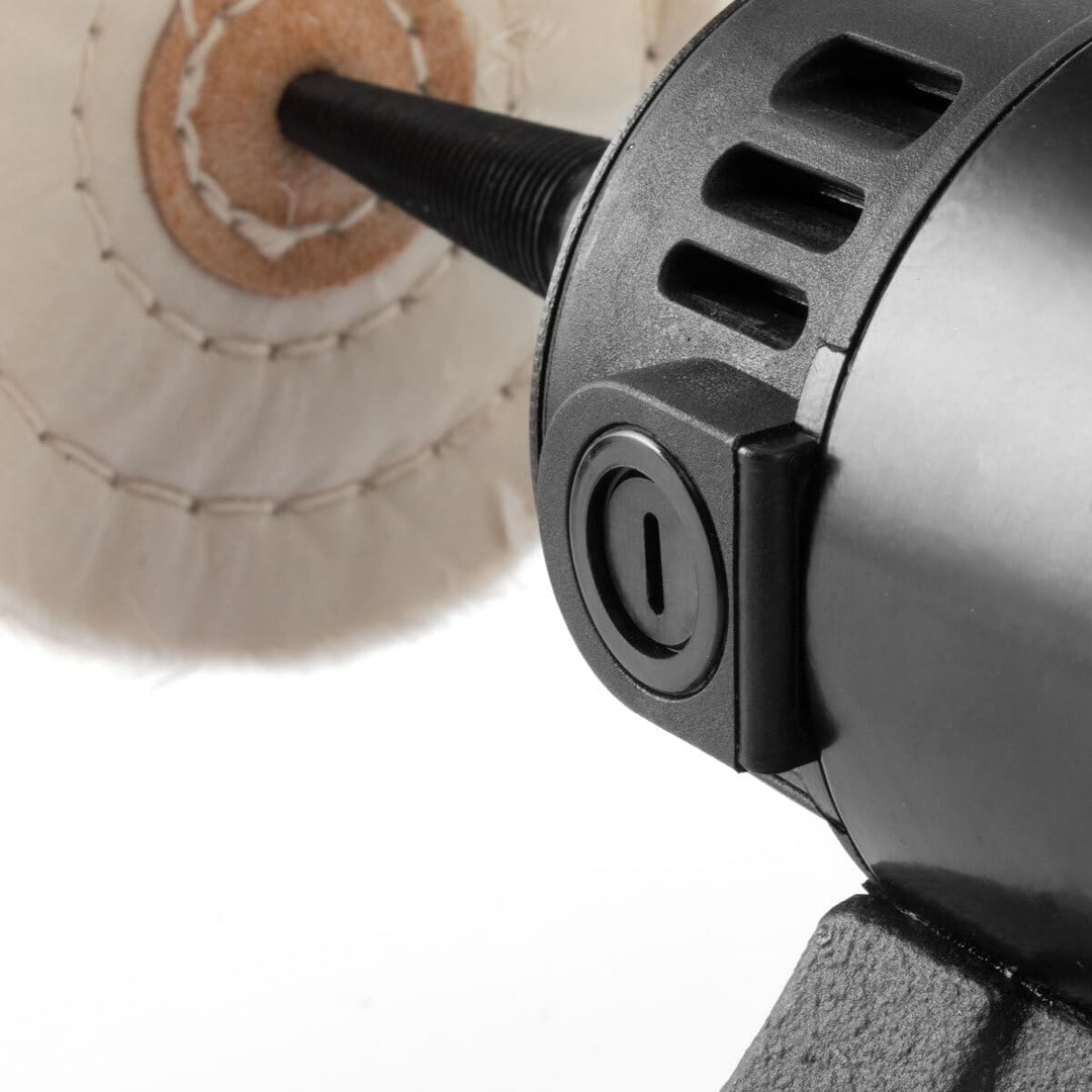 STAHLWERK PM-480 ST Werkbank Poliermaschine mit 480 Watt und 7200 Umdrehungen pro Minute für Metall,