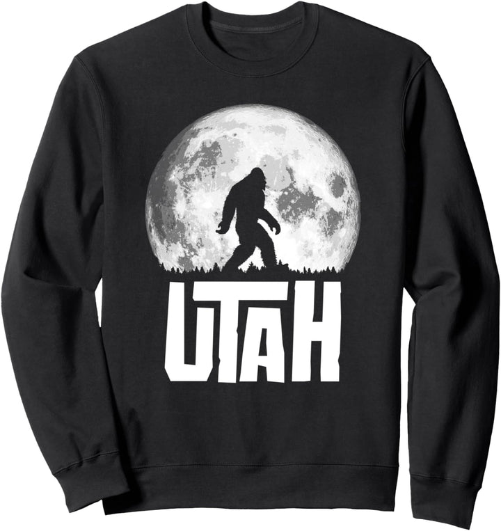 Utah Bigfoot Vintage Full Moon Retro Squatch State Pride Sweatshirt