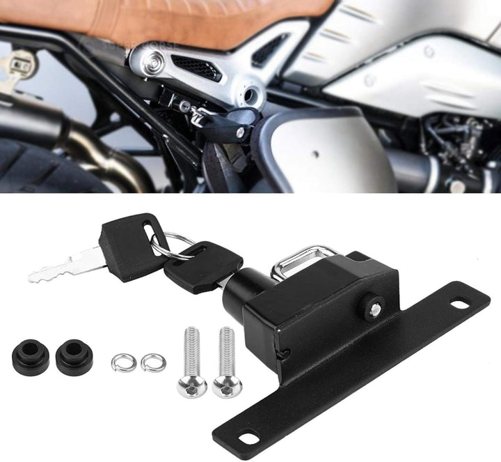 Motorrad Hutschloss, Motorrad Rechte Seite Alu Schloss Halterung Haken Ersatz für R Nine T Modelle 2