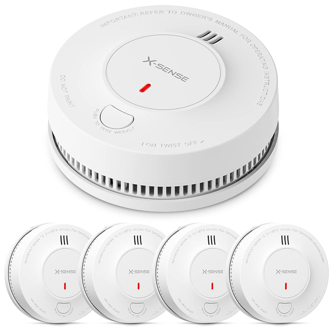 X-Sense Verbesserter Rauchmelder 10 Jahre Batterie, Feuermelder mit fotoelektrischem Sensor, TÜV und