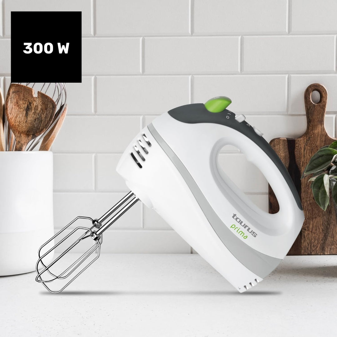 Taurus Handmixer | elektrisch | 300 W | 5 Geschwindigkeitsstufen | Turbofunktion | 2 verschiedene Au