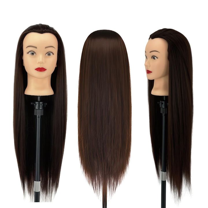 Trainingsköpfe 100% von dem Hochtemperaturfaser Haar 28zoll Trainingskopf für Frisöre with stand DIY
