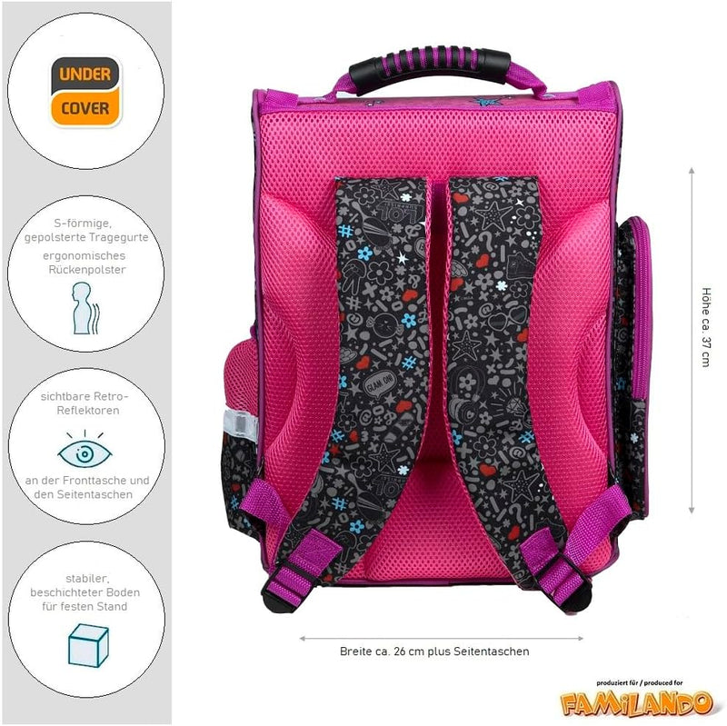 Familando LOL Surprise Schulranzen 1. Klasse für Mädchen · ergonomischer Tornister · LOL Schultasche