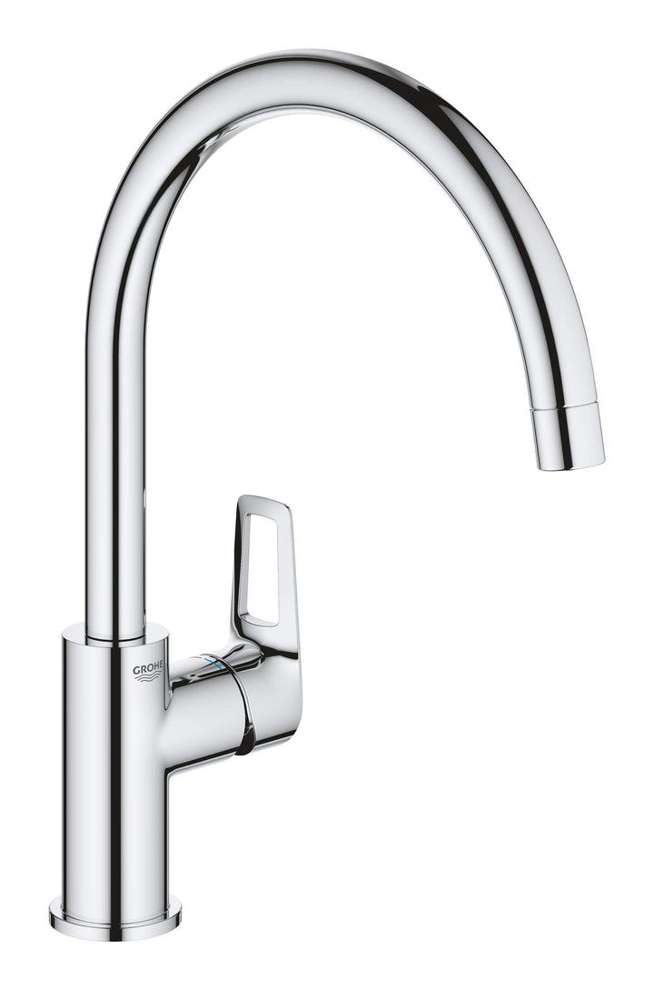 GROHE BauLoop - Einhand-Spültischbatterie (langlebige Oberfläche, Einlochmontage, Schwenkbereich 360