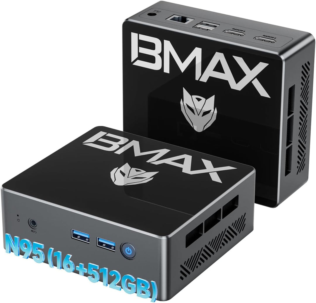 BMAX Mini PC Intel 12. Gen N95(bis zu 3,4GHz) 16GB DDR4 RAM 512GB M.2 SSD B4 Mini Computer Desktop S