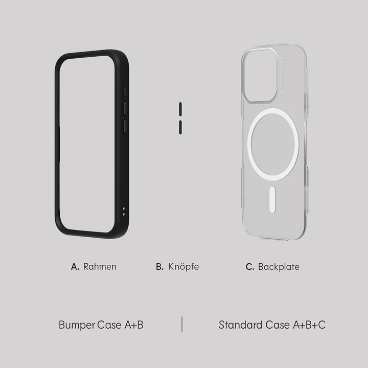 RhinoShield Modulares Case kompatibel mit MagSafe für [iPhone 15 Pro] | Mod NX - Überragender Magnet