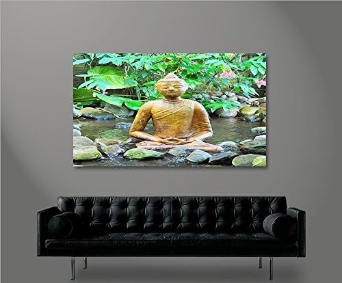 islandburner Bild Bilder auf Leinwand Buddha Natur 1p XXL Poster Leinwandbild Wandbild Dekoartikel W