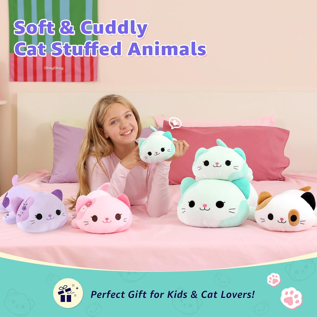 shownicer Plüschtier Katze Kuscheltier Stofftier Kawaii Katze Plüsch Kissen Spielzeug Kätzchen Plüsc