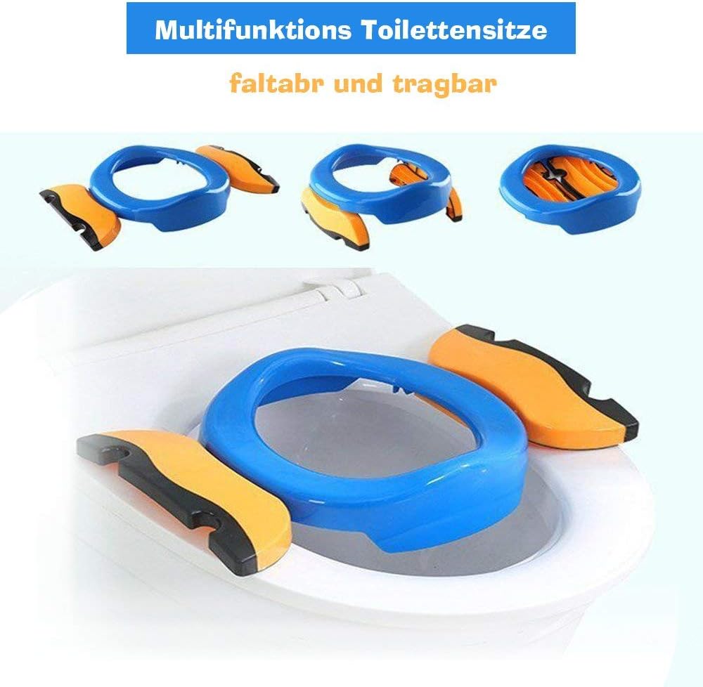 Faltbare Toilettensitze für Kinder/Baby, Tragbarer Reise WC Sitz, kinder-toilettensitz mit anti-ruts