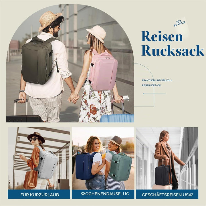 Lossga Für Ryanair Handgepäck 40x20x25 Handgepäck Rucksack Reiserucksack Flugzeug Rucksack 40x20x27