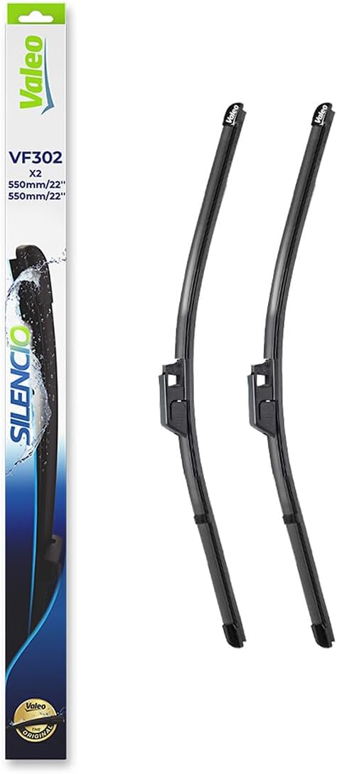 Valeo Silencio VF302 Wischerblatt 574303 Vorderansicht: 550mm 550mm Menge Set 2 Einheiten Fahrerseit