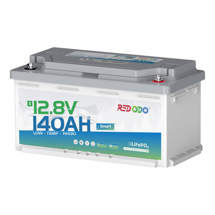 Redodo 12V 140Ah H190 Bluetooth LiFePO4 Batterie mit 189mm Höhe, 1792Wh Tiefzyklus Lithium Batterie