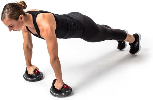Perfect Fitness Liegestützgriffe Push Up, Fitnessgeräte für Zuhause, Schwarz, 2