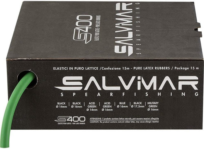 SALVIMAR S400 Gummiband für Arbalete 16mm -1.5mt Anisgrün, 16mm -1.5mt Anisgrün