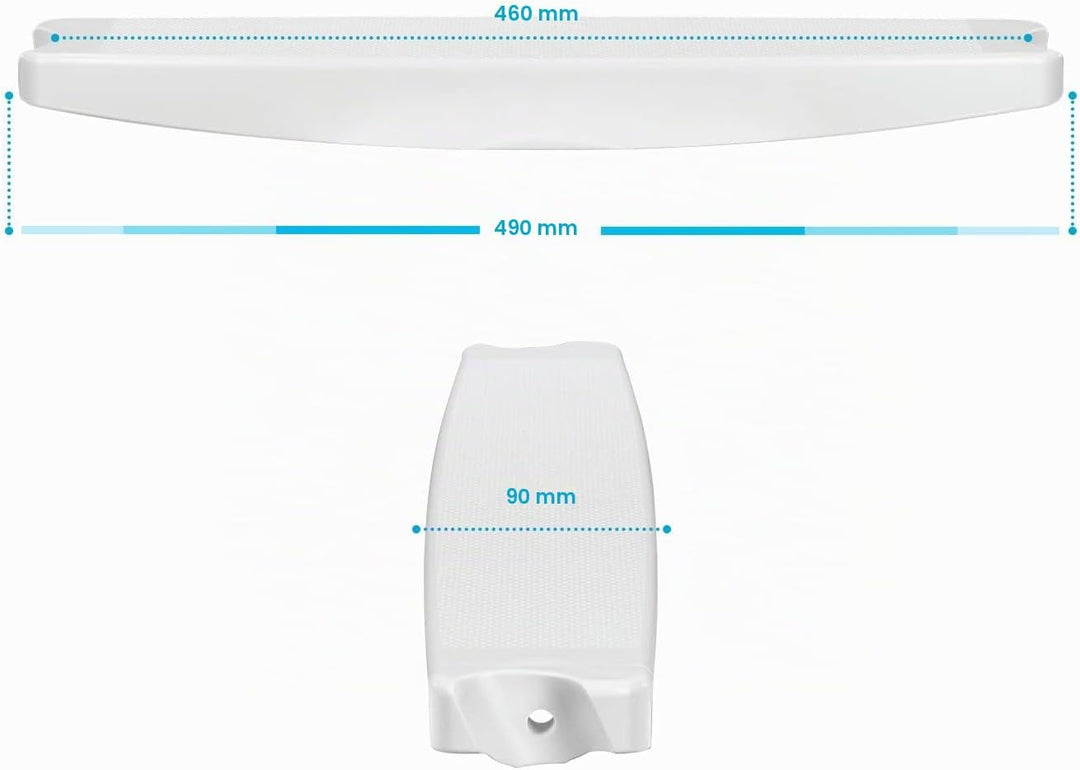 2er Set Ersatz Stufe für Aufstellbeckenleiter inkl. Schraubensatz Trittstufe weiss 43 mm Holm Hochbe