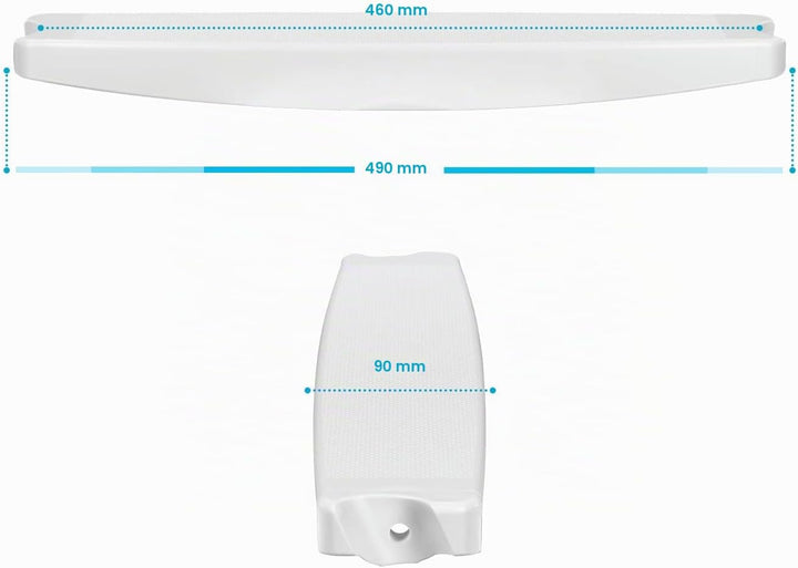 2er Set Ersatz Stufe für Aufstellbeckenleiter inkl. Schraubensatz Trittstufe weiss 43 mm Holm Hochbe