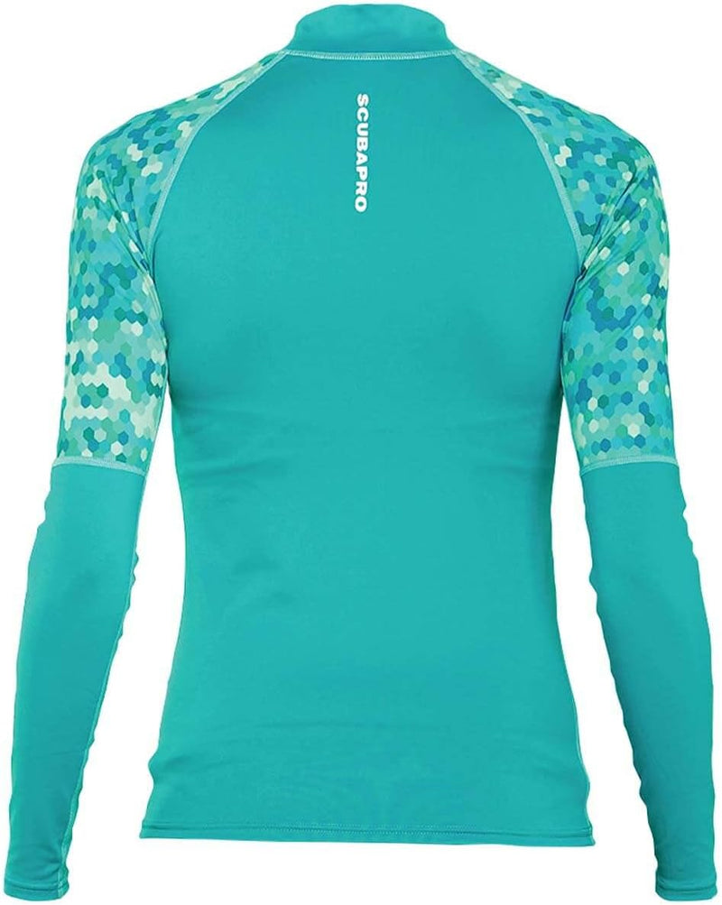 SCUBAPRO Damen UPF 50 Rash Guard, Long Sleeve, Women Rashguard XS Caribbean, XS Caribbean