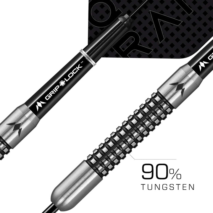 Mission Quadrant-Dartpfeile, Stahlspitze, schwarzes Titan M1 24 g, M1 24 g