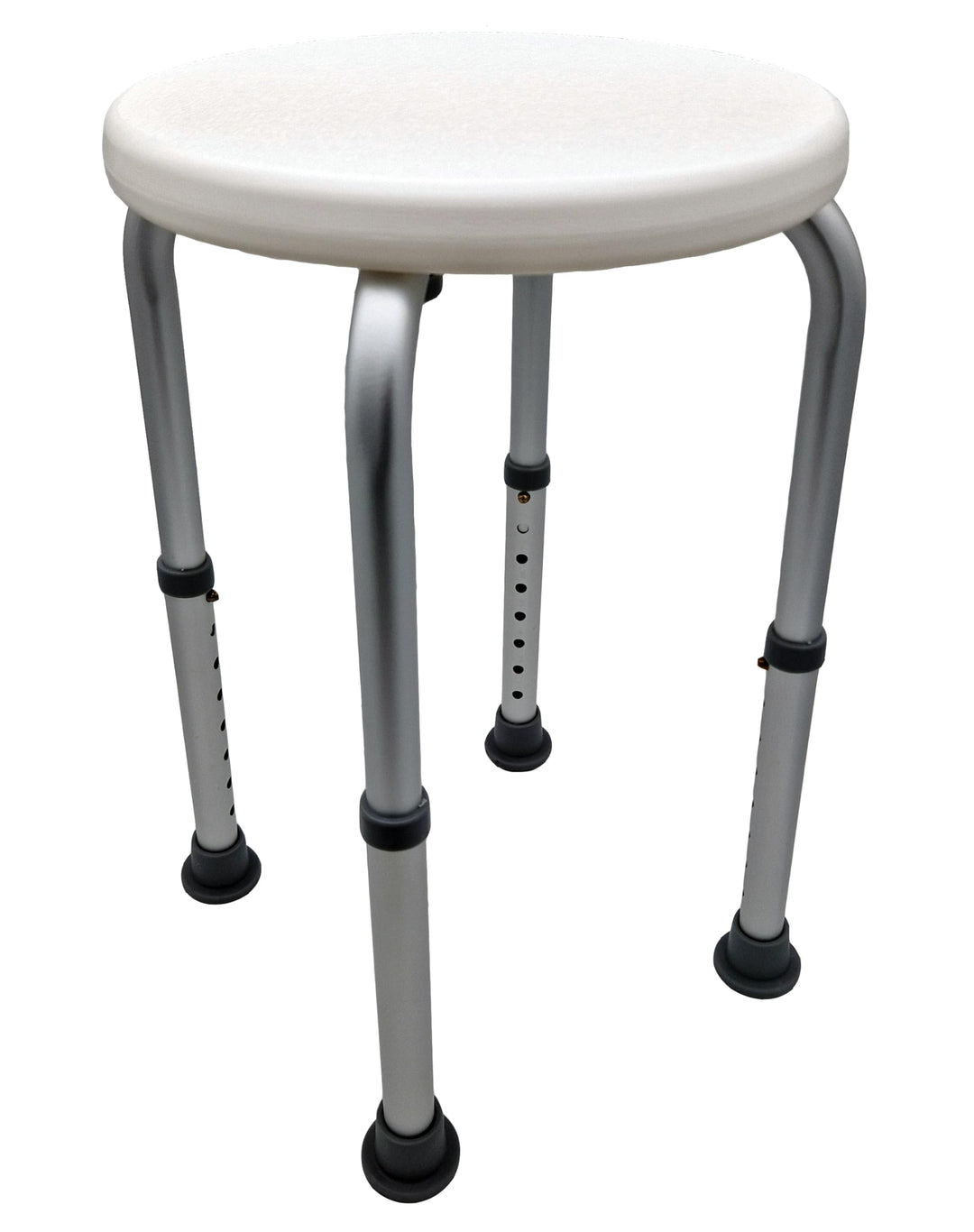 Mobiler Duschhocker, höhenverstellbar, Anti-Rutsch, Badstuhl Duschstuhl Badhocker White