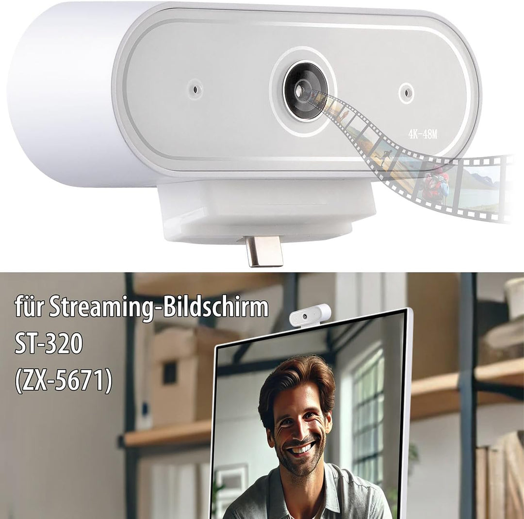 auvisio Zubehör zu Mobiler Smartbildschirm: Full-HD-Aufsatz-Kamera für 32"-Streaming-Bildschirm ST-3