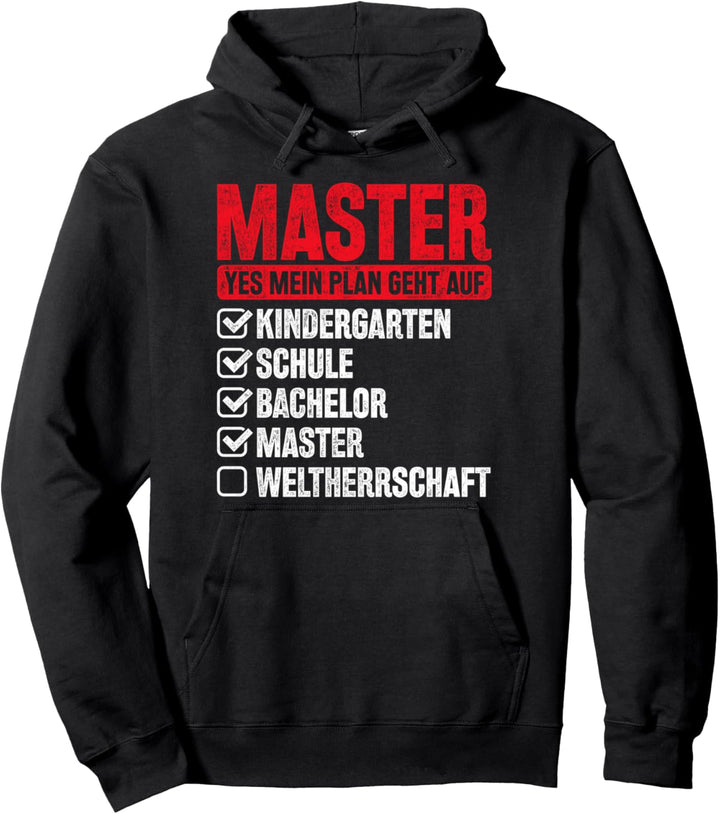 Plan Weltherrschaft Lustiges Master Abschluss Geschenk Pullover Hoodie