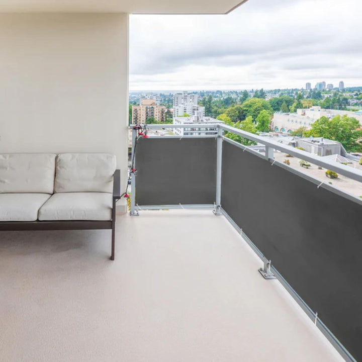 casa pura Balkon Sichtschutz UV-Schutz - 90x500cm - wetterbeständiges und pflegeleichtes HDPE-Spezia