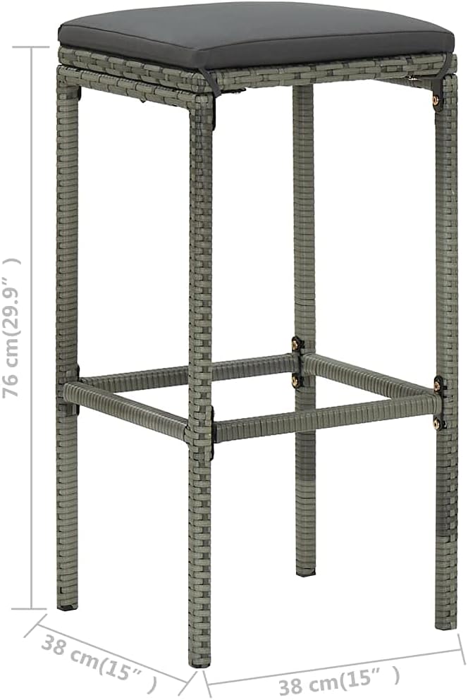 vidaXL 6X Barhocker mit Kissen Barstuhl Tresenhocker Küchenhocker Thekenhocker Tresenstuhl Thekenstu