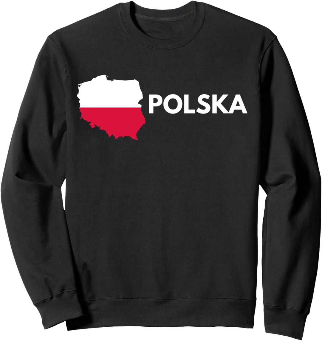 Vintage Polska Flagge Polnische Outdoor Reise in Polska Sweatshirt
