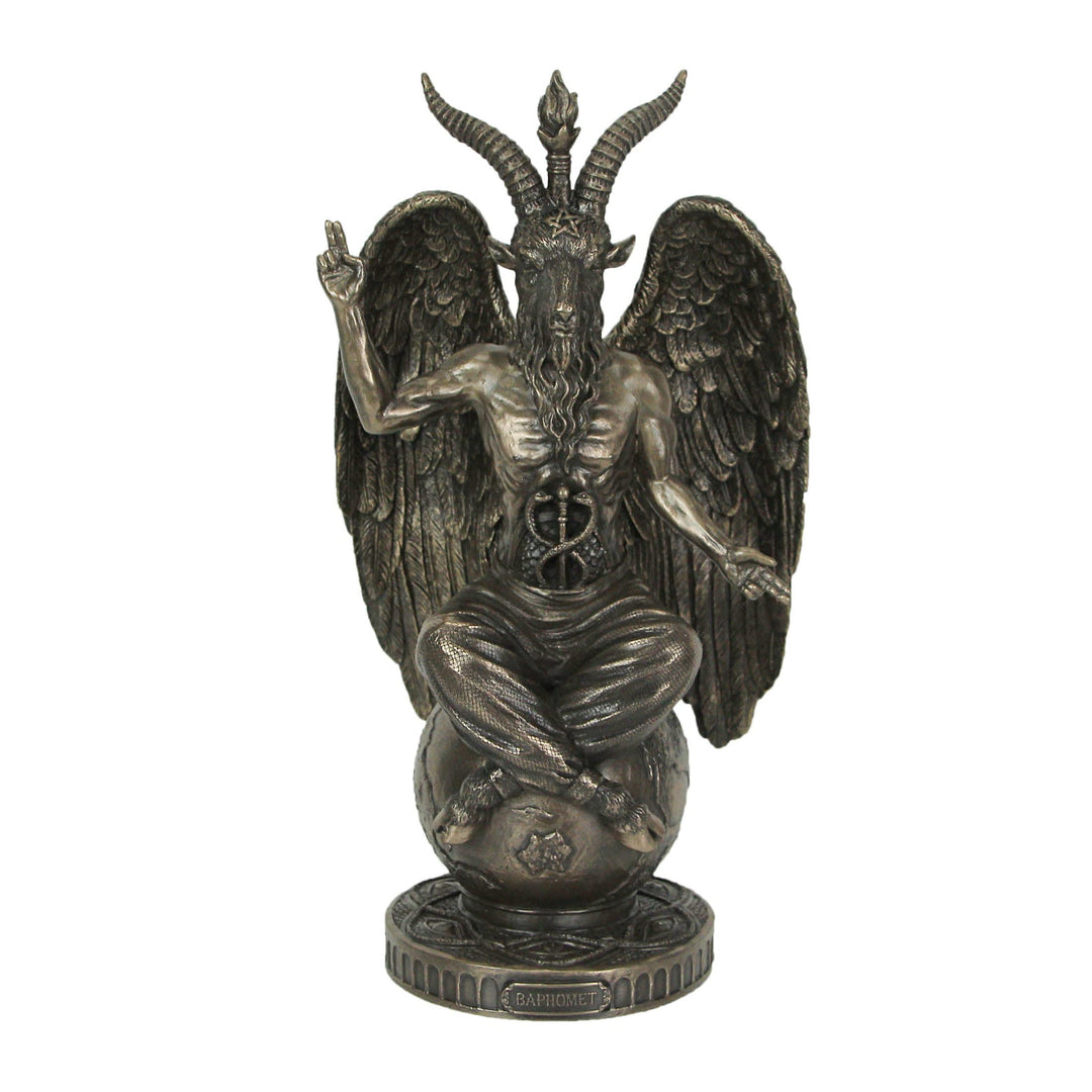 Veronese Design Baphomet Statue aus Kunstharz, 26 cm hoch, Bronze-Finish