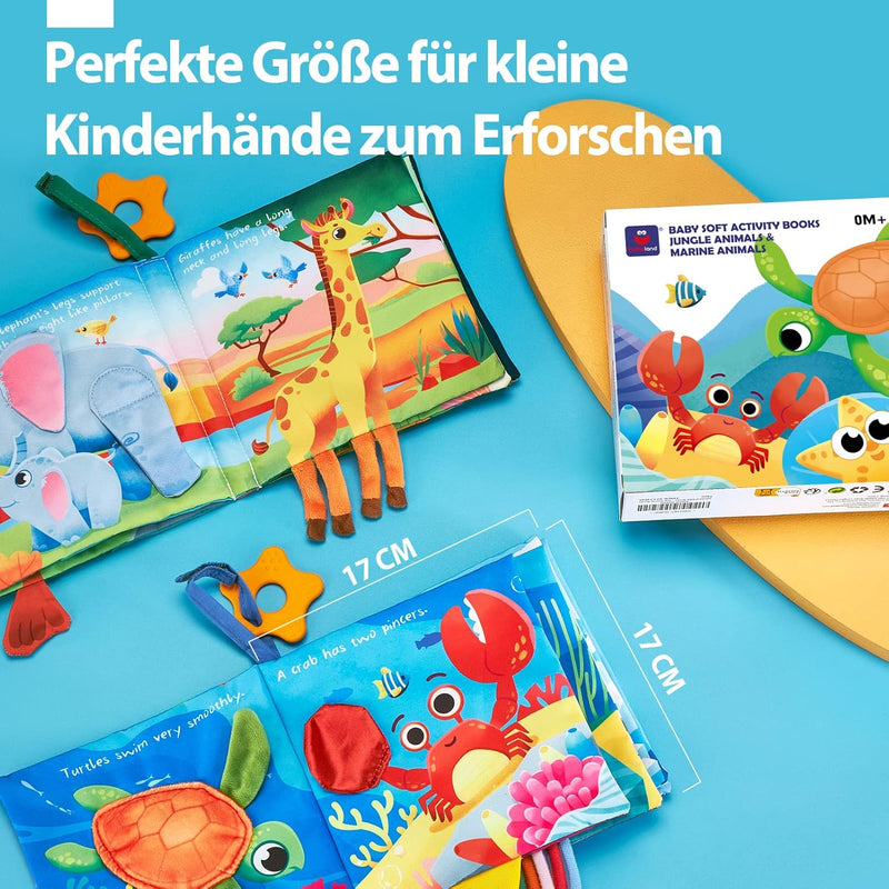 Baby Spielzeug 0-6 Monate 2 PCS Bücher Montessori Sensorik Crinkle Spielzeug 0 6 12 Monate Kleinkind