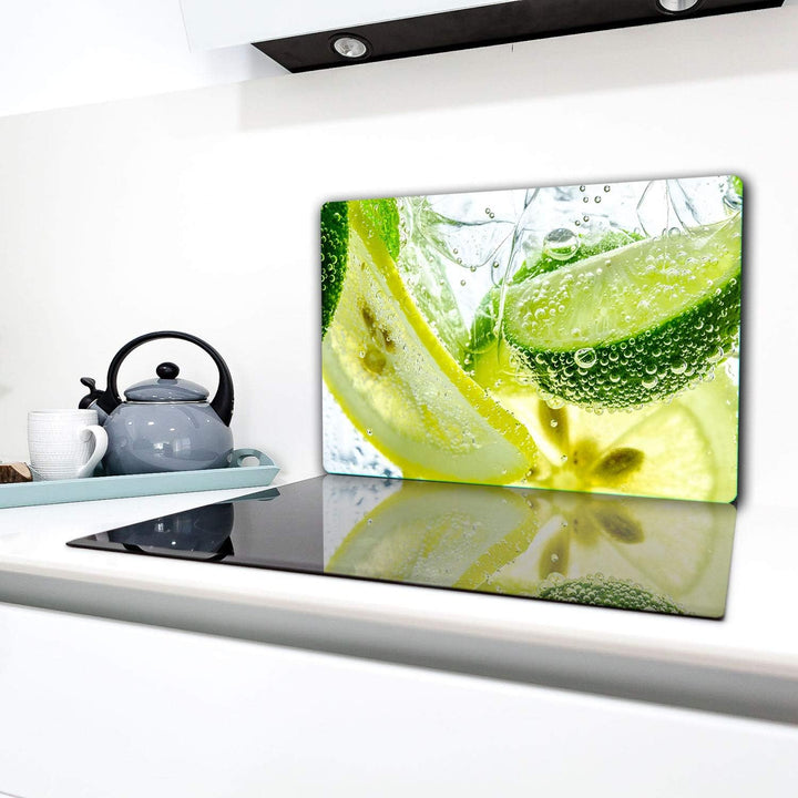 TMK | Herdabdeckplatte 80x52 cm 1-teilig Ceranfeldabdeckung Induktion Herdschutz Spritzschutz Glaspl