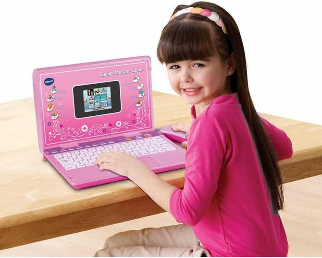 VTech Genio Master Color Bilingue Laptop für Kinder, Farbdisplay, Vokabellehrer, Mathematik, Wissens