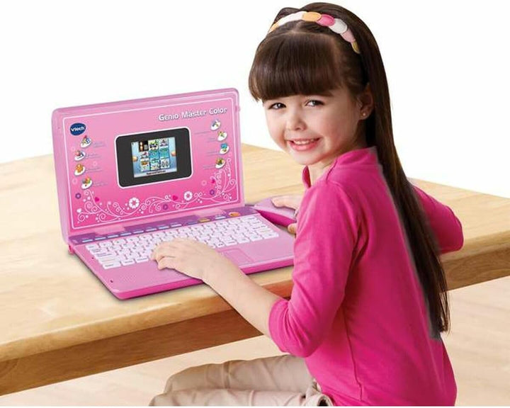 VTech Genio Master Color Bilingue Laptop für Kinder, Farbdisplay, Vokabellehrer, Mathematik, Wissens