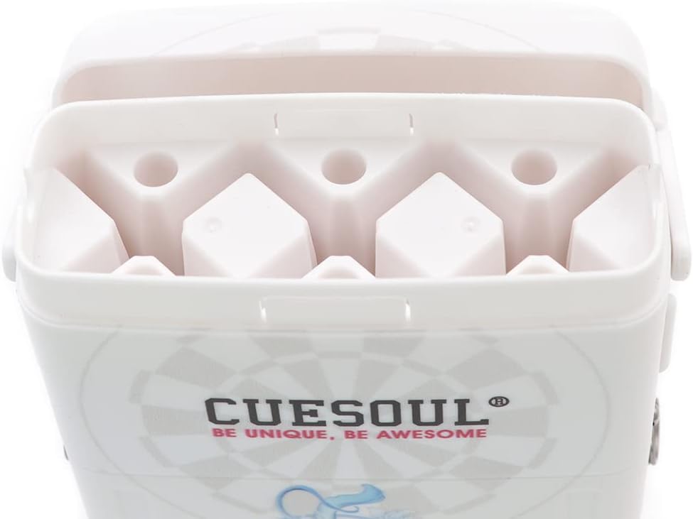 CUESOUL ANTIE Hard Dart Case, Hält 6 Steeldarts/Soft Tip Darts und zusätzliches Zubehör, mit Vier my