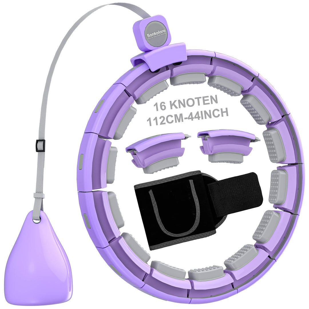Smart Hoop Reifen Erwachsene und Anfänger, Hullahub Reifen zum Abnehmen，Smart Hoop Leise Fitness Hoo