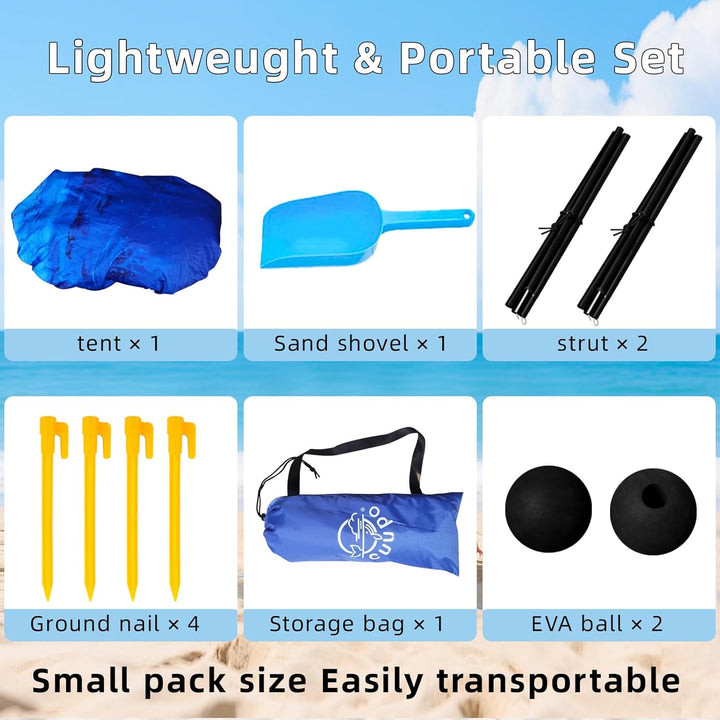 Strandzelt Pop Up 160 x 200 cm, 3D Drucken Klein Sonnenschutz UPF50 Lycra Zelte Outdoor Hinterhof St