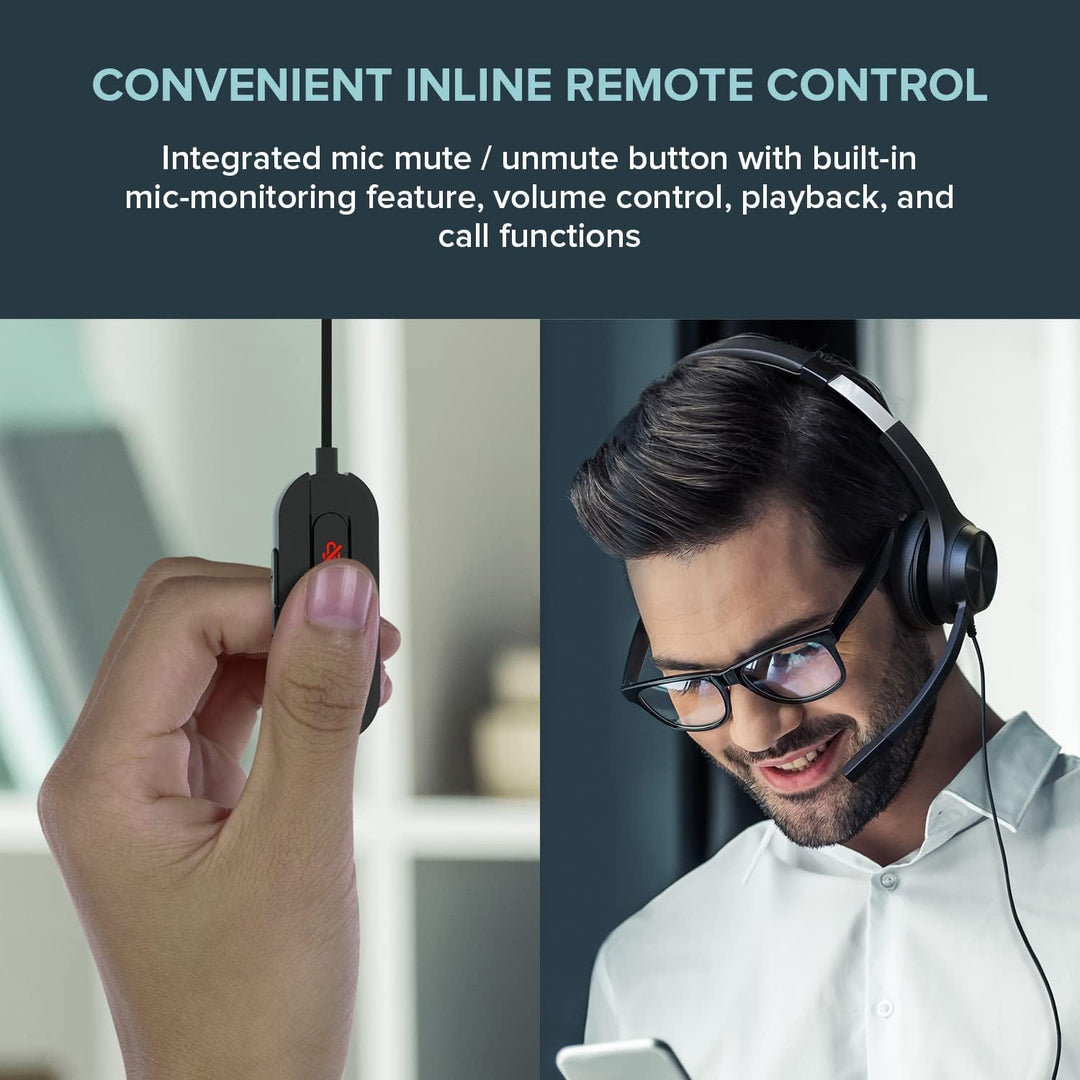 CREATIVE Chat USB On-Ear Wired Headset mit Flip-to-Mute Noise Cancelling-Mikrofon, SmartComms-Kit, I