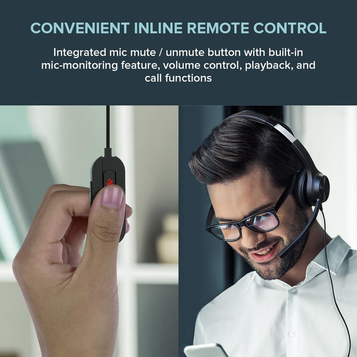 CREATIVE Chat USB On-Ear Wired Headset mit Flip-to-Mute Noise Cancelling-Mikrofon, SmartComms-Kit, I