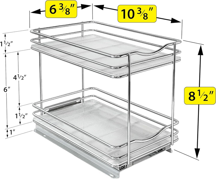 LYNK PROFESSIONAL® Ausziehbares Gewürzregal für Schrank – 16,5 cm breit – ausziehbares Gewürzregal –